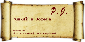 Puskás Jozefa névjegykártya