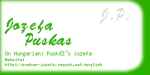 jozefa puskas business card